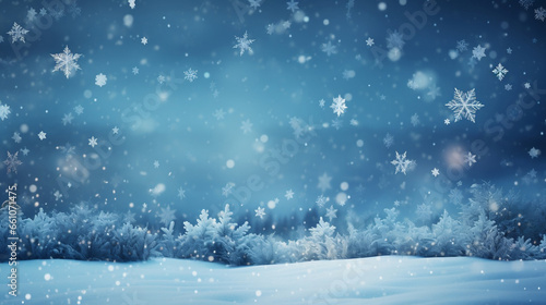Festive snowflakes creating a wintry Christmas background