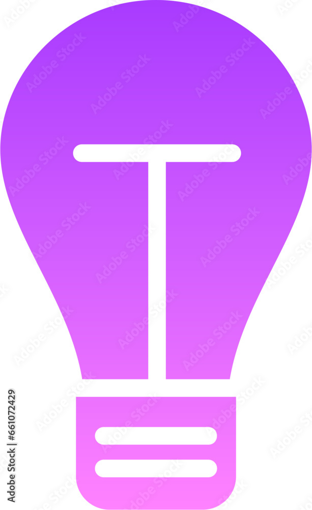 Bulb Glyph Gradient Icon pictogram symbol visual illustration Bulb Glyph Gradient Icon pictogram symbol visual illustration