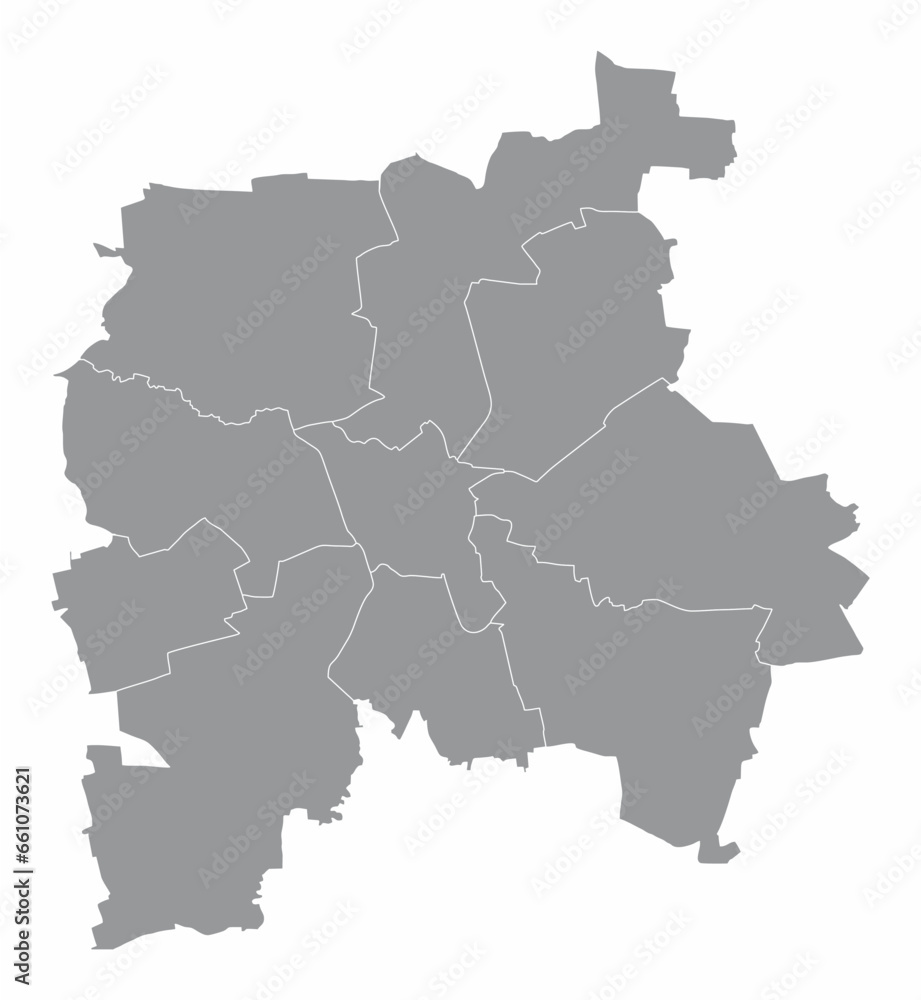 Leipzig city administrative map