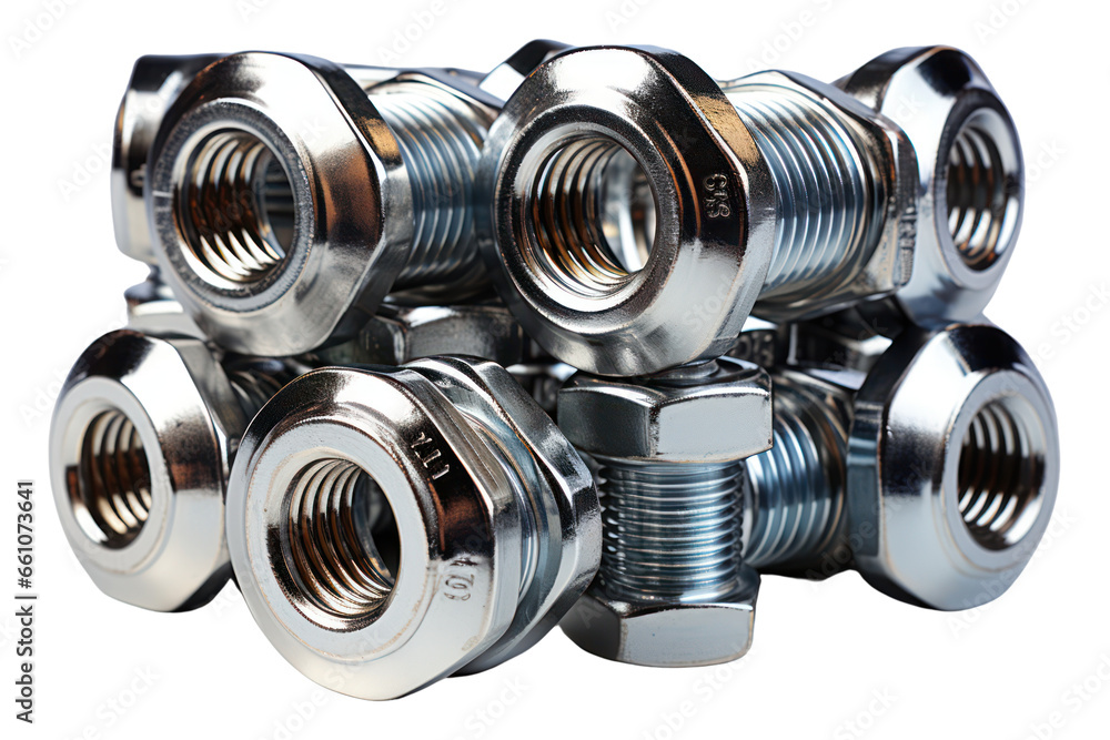 Metal steel bolt and nut, PNG Metal steel bolt and nut, PNG