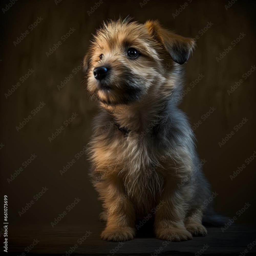 norfolk terrier puppyphotographic quailitypictureprofessional lighting  - obrazy, fototapety, plakaty 