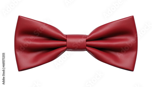 red bow tie isolated on transparent background cutout