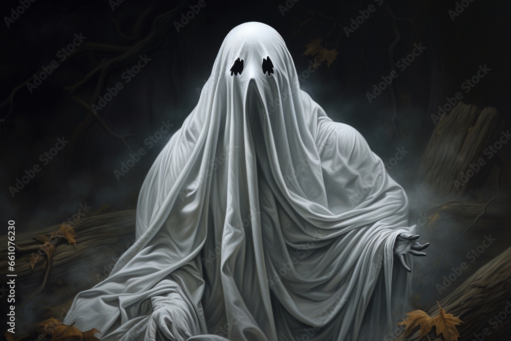 A Halloween Ghost, Created with Generative AI