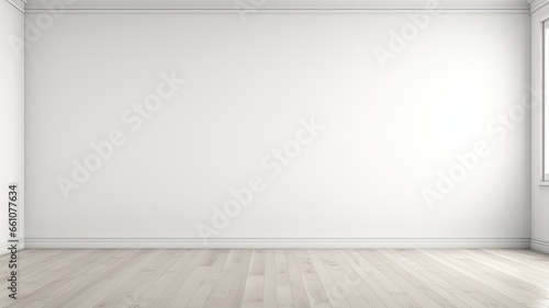 Empty room, modern interior design, wall. Web banner with copy space © Artyom