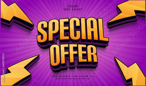 Special Offer Editable Text Effect Style 3d.