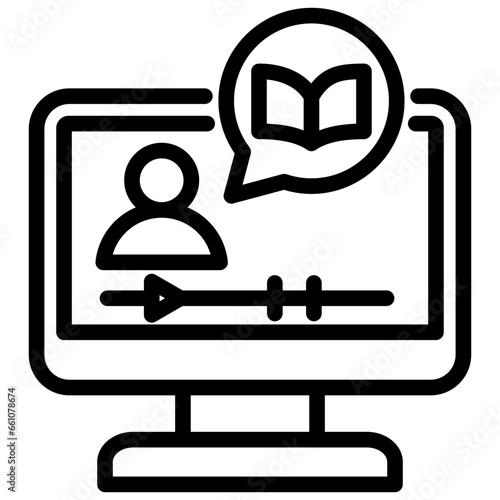 Video Lectures Outline Icon