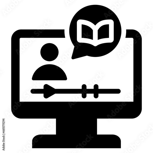 Video Lectures Glyph Icon