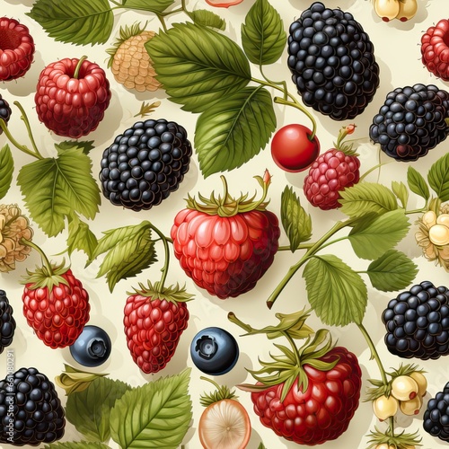 Berries seamless pattern