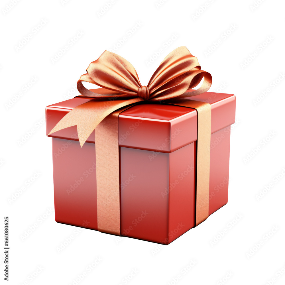 Gift boxes with the red ribbons in eco paper isolated on transparent background Gift boxes with the red ribbons in eco paper isolated on transparent background