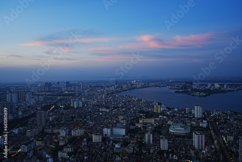 Aerial View of Hanoi City from Top of Hanoi, Rooftop Bar, at Lotte Hotel Hanoi in Vietnam - ベトナム ハノイ 全景 © Eric Akashi