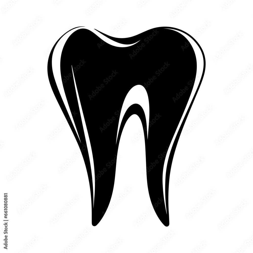 tooth icon illustration, Flat tooth icon. Dental treatment symbol. Dentist logotype. tooth icon illustration, Flat tooth icon. Dental treatment symbol. Dentist logotype.