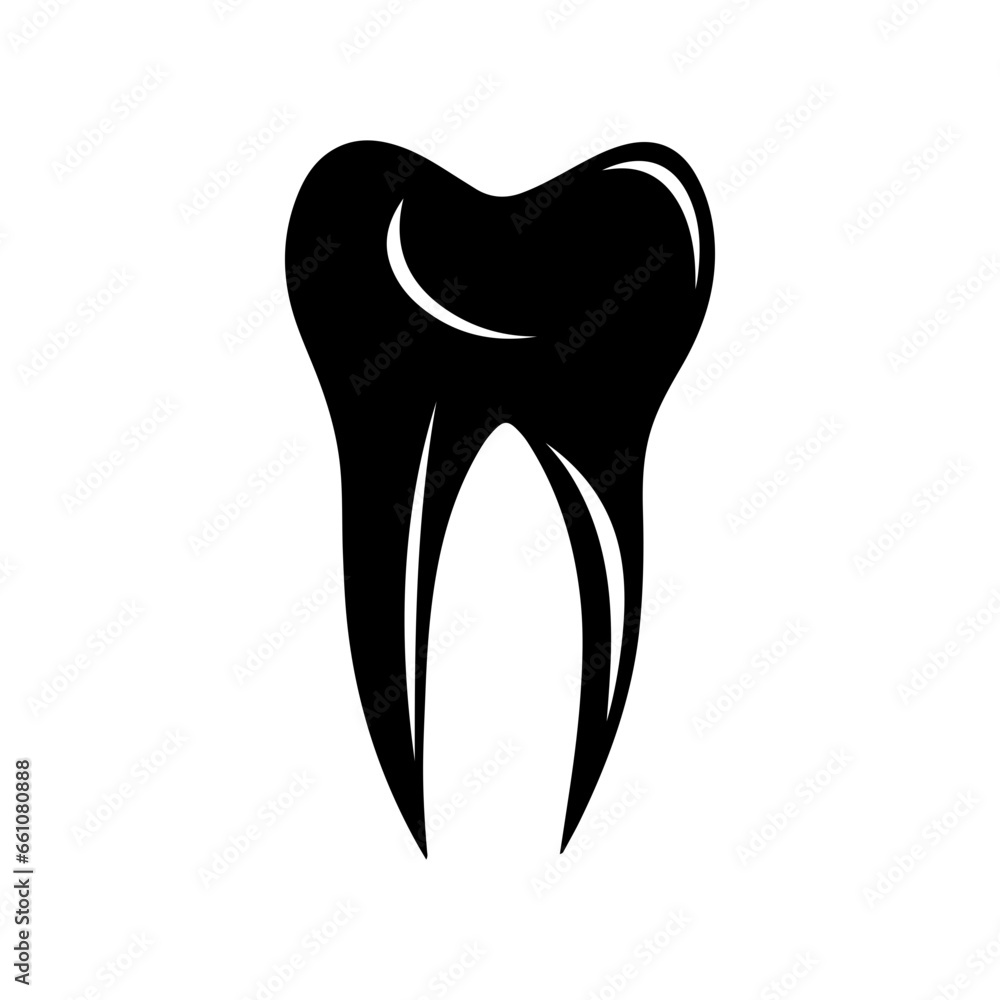 tooth icon illustration, Flat tooth icon. Dental treatment symbol. Dentist logotype. tooth icon illustration, Flat tooth icon. Dental treatment symbol. Dentist logotype.