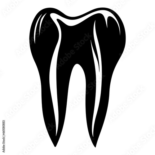 tooth icon illustration, Flat tooth icon. Dental treatment symbol. Dentist logotype.