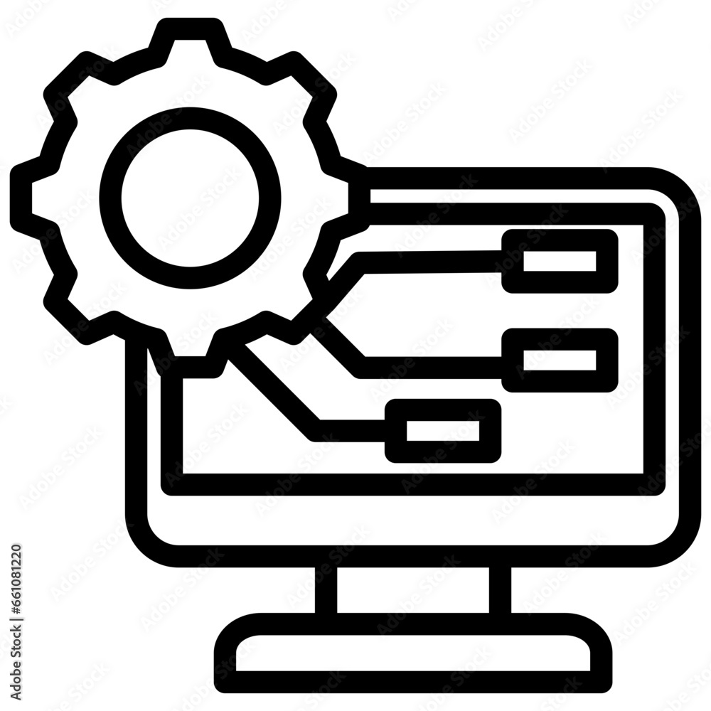 Business Function Outline Icon Business Function Outline Icon