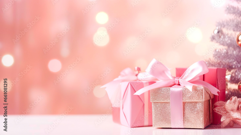 Pink Festive Spirit with Copy Space Pink Festive Spirit with Copy Space