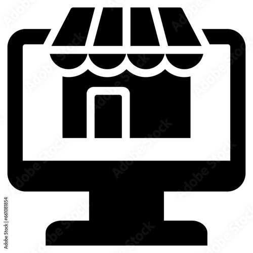 Online Store Glyph Icon