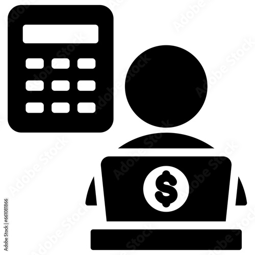 Accounting Glyph Icon