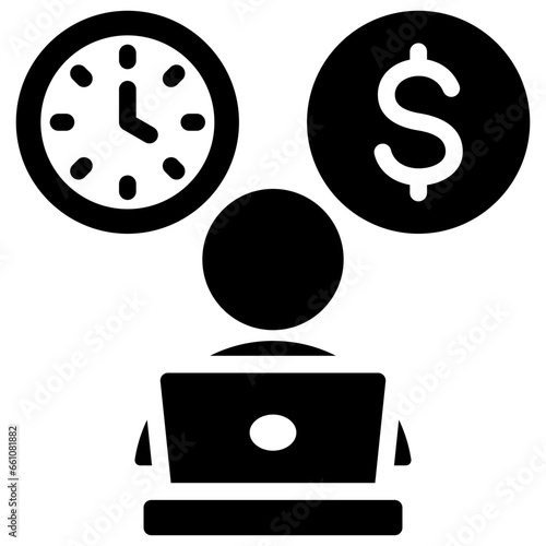 Freelance Job Glyph Icon