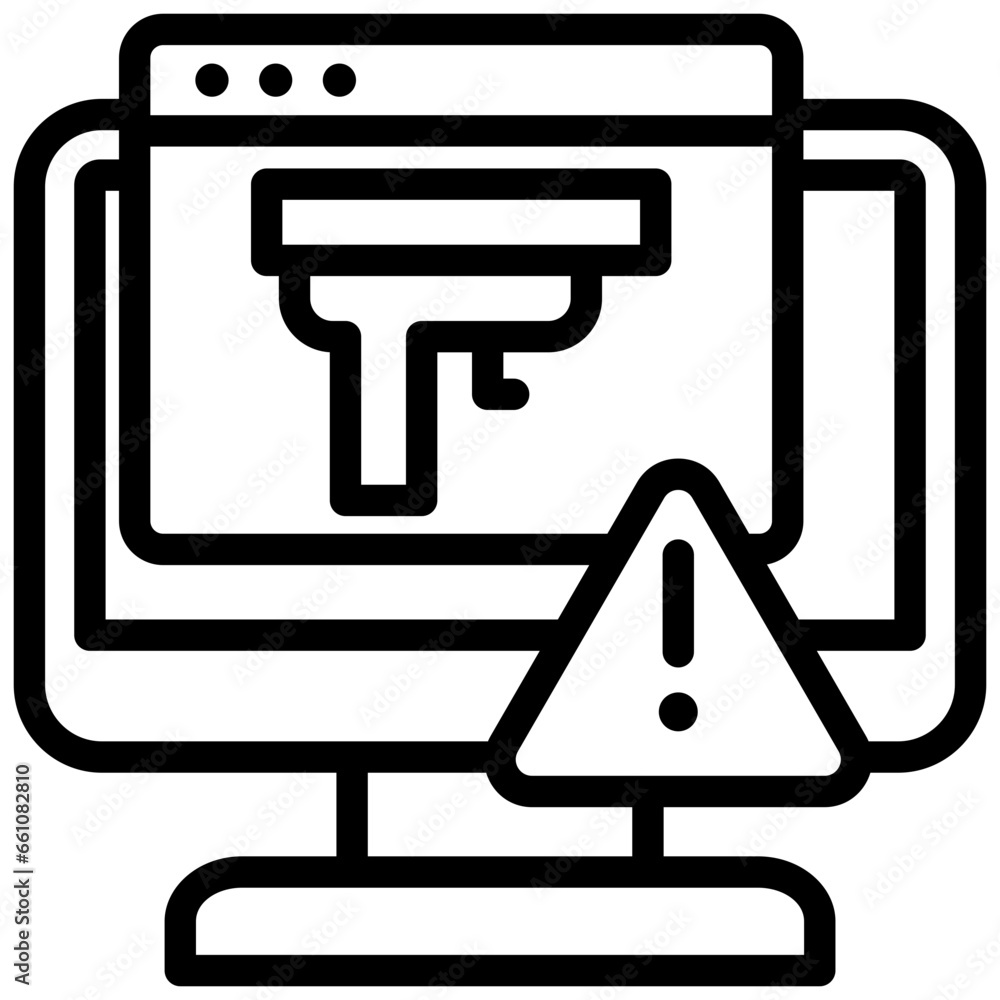 Digital Robbery Outline Icon Digital Robbery Outline Icon