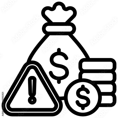Investment Scam Outline Icon