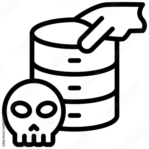Data Stealing Outline Icon