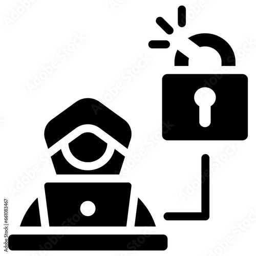 Hacker Activity Glyph Icon