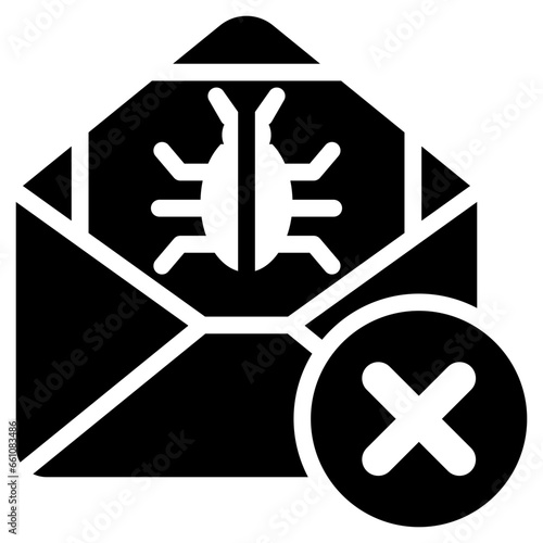 Spam Email Glyph Icon