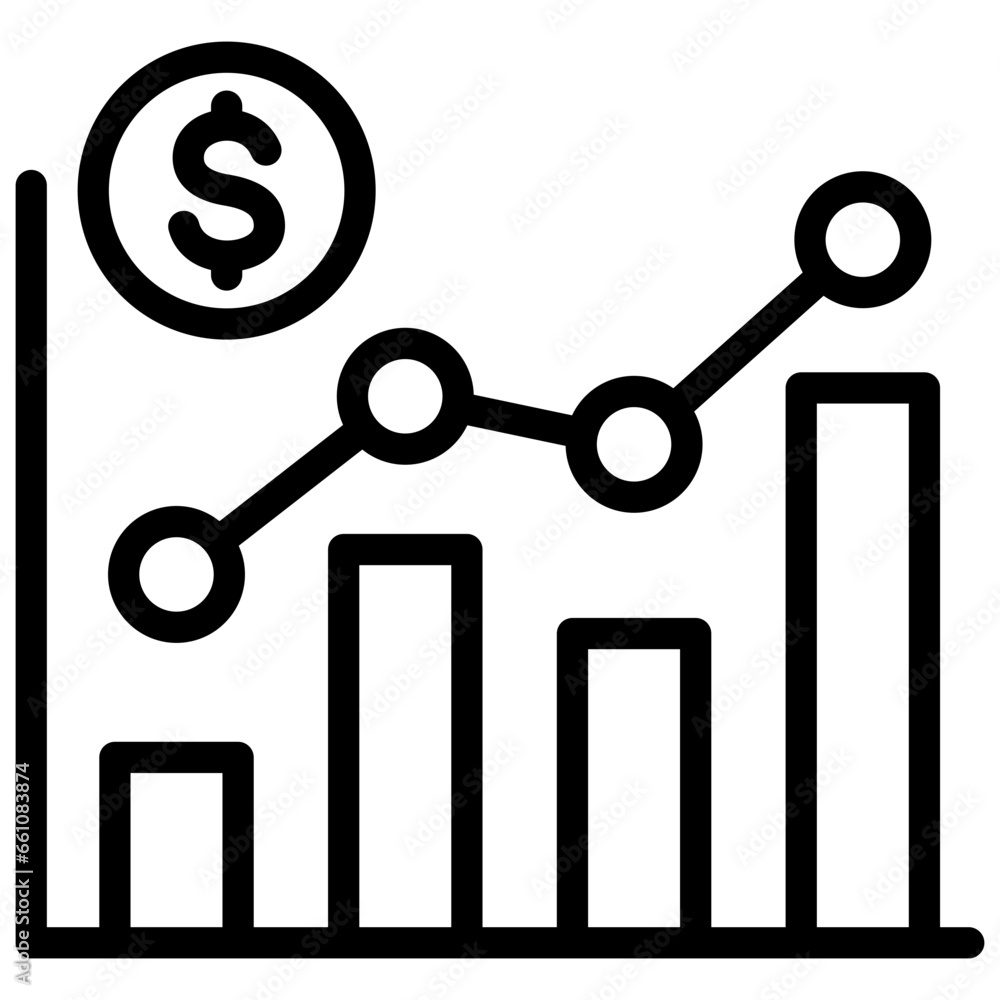 Stock Market Outline Icon Stock Market Outline Icon