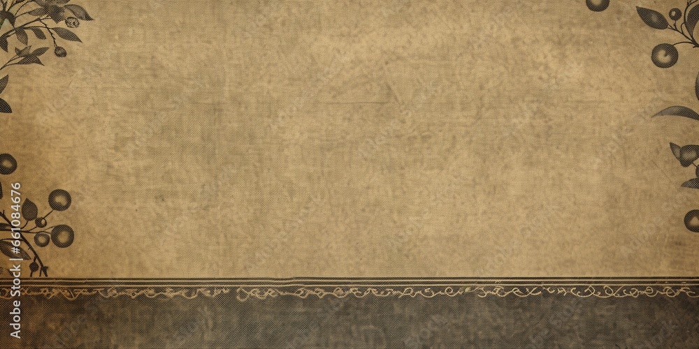 Fototapeta premium Aged Elegance: Background Wallpaper with Vintage Texture and Refined Border Design