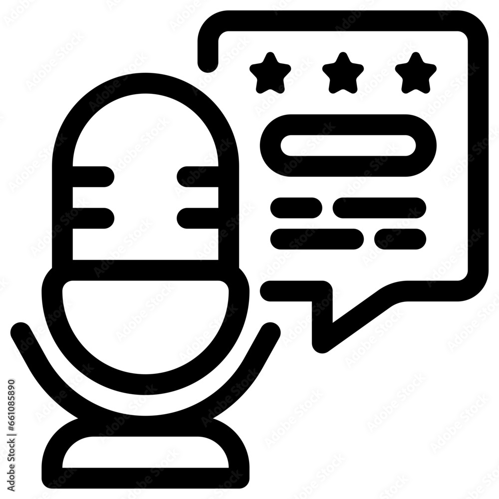 review podcast 3d icon illustration review podcast 3d icon illustration