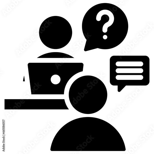 Interview Glyph Icon