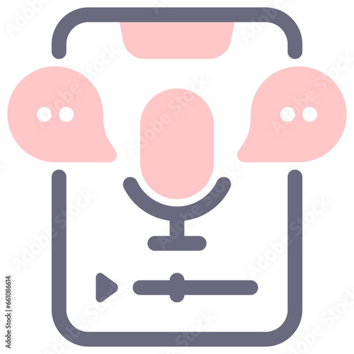 voice message 3d icon illustration