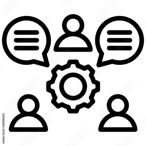 Stakeholder Feedback Outline Icon