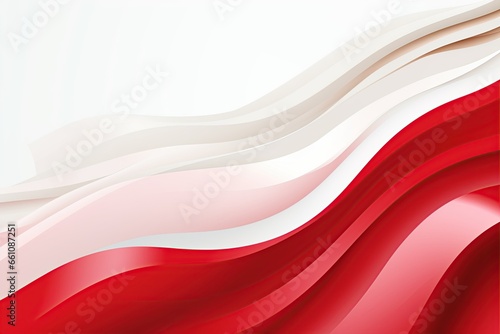 Abstract premium red white wave background social media template photo