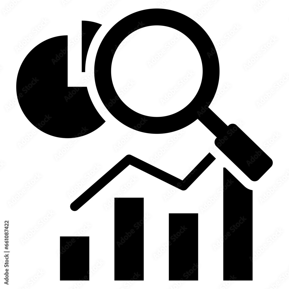 Market Research Glyph Icon Market Research Glyph Icon