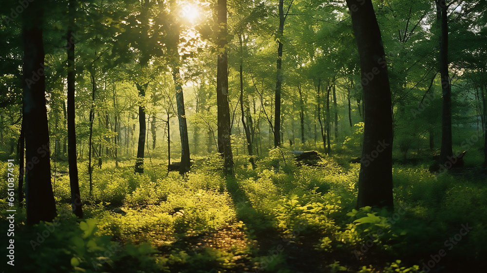 Forest land scene Forest land scene