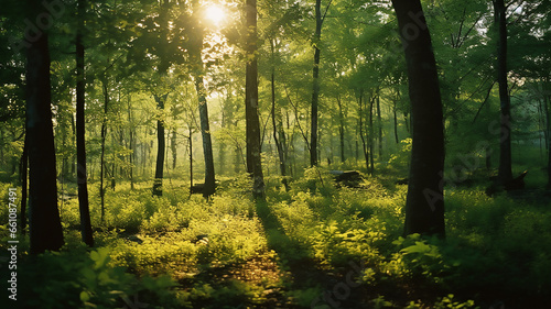 Forest land scene