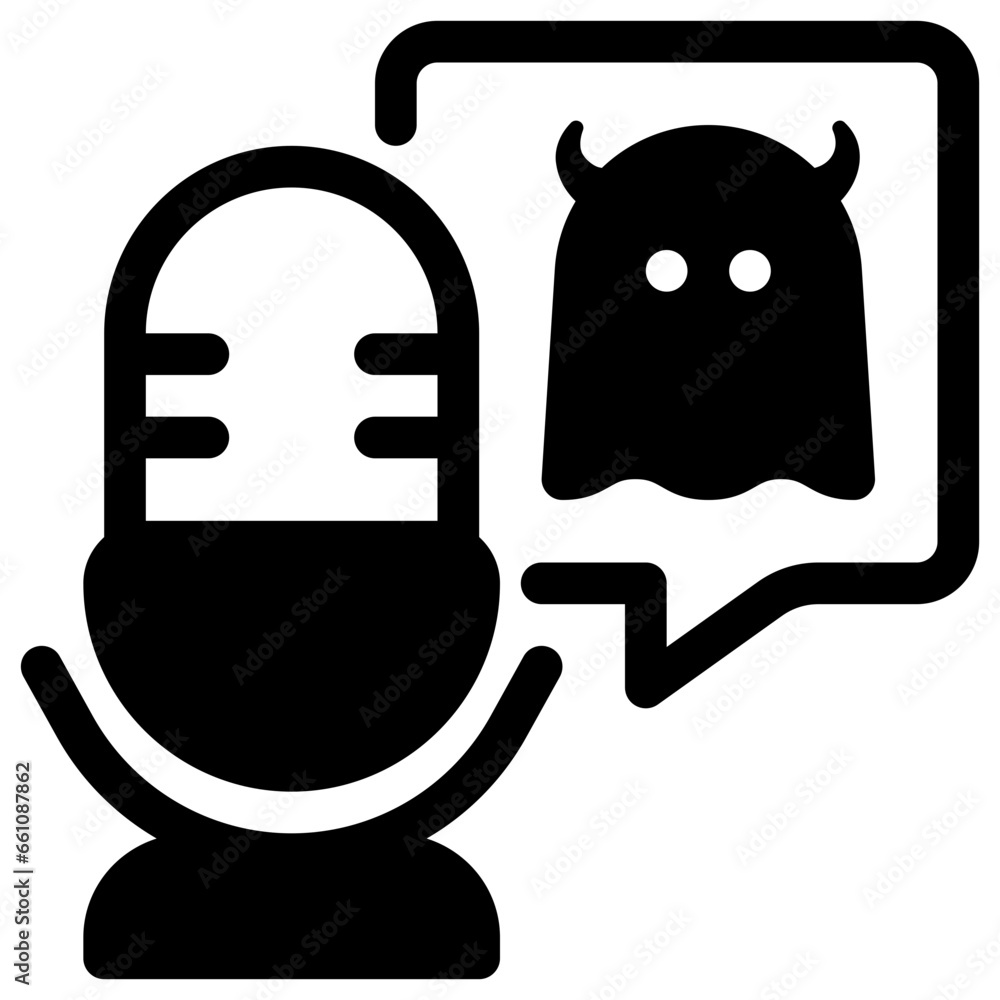 ghost story podcast 3d icon illustration ghost story podcast 3d icon illustration