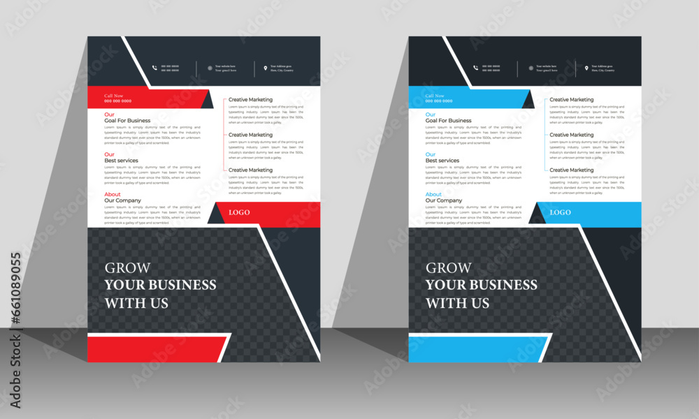 Professional Corporate Business Flyer, Medical Flyer, Kids School Admission Flyer, and Fitness Flyer, Design Template.