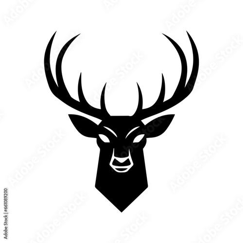 Wallpaper Mural 
Vector illustration of deer head, snow deer with antlers vector illustrated logo style face head Torontodigital.ca