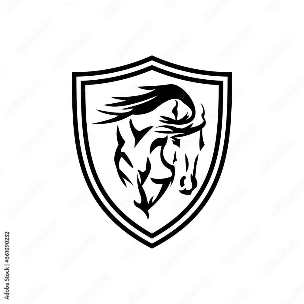 Fototapeta premium silhouette horse safety