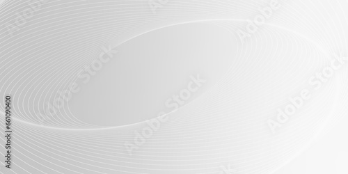 Gray and white abstract background with flowing particles. Digital future technology concept. 