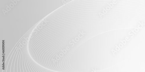 Gray and white abstract background with flowing particles. Digital future technology concept.	