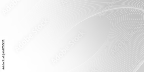 Gray and white abstract background with flowing particles. Digital future technology concept.	
