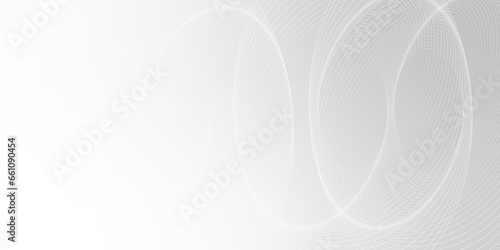 Gray and white abstract background with flowing particles. Digital future technology concept. 