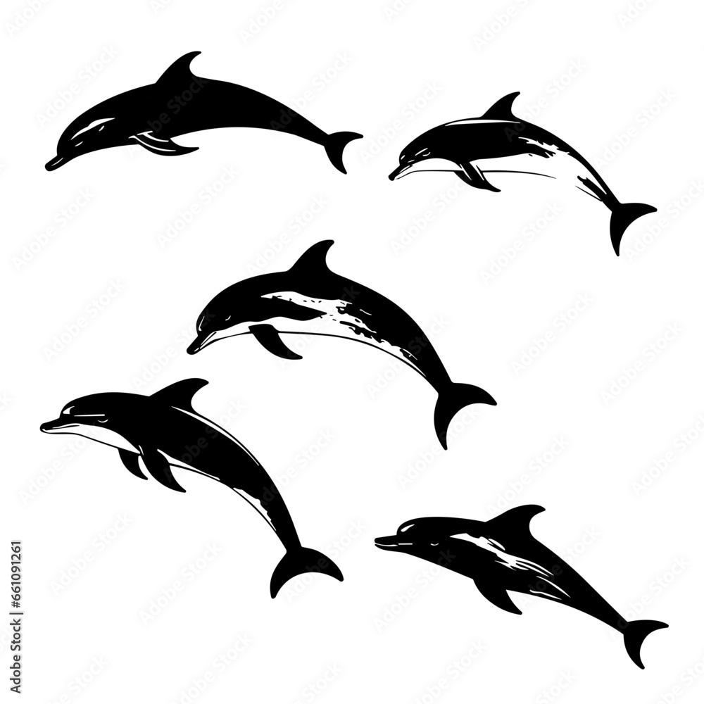 silhouettes of dolphins silhouettes of dolphins