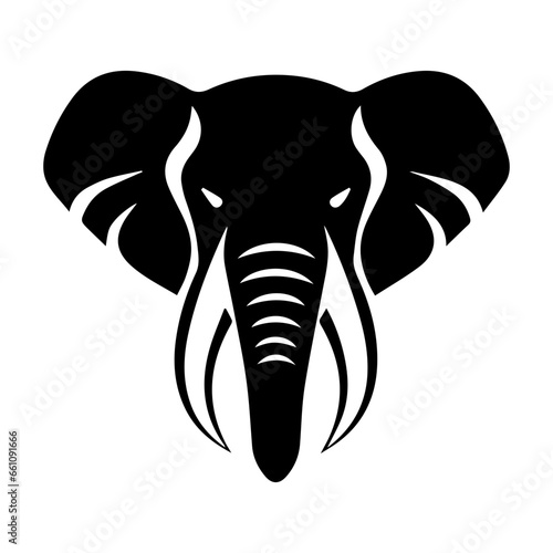 Wallpaper Mural elephant head silhouette. Vector illustration.
 Torontodigital.ca
