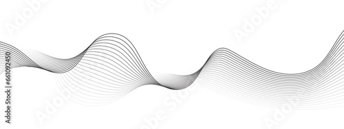 Abstract frequency sound wavy, twisted curve lines with blend effect. Technology abstract wavy curve lines on transparent background.  Abstract business wave curve lines background.