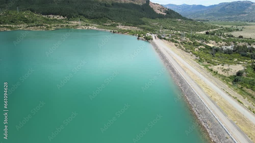 Turquoise water in pond in Chile Turquoise water in pond in Chile