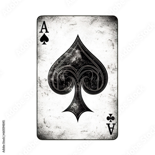 ace of spades isolated on transparent or white background photo